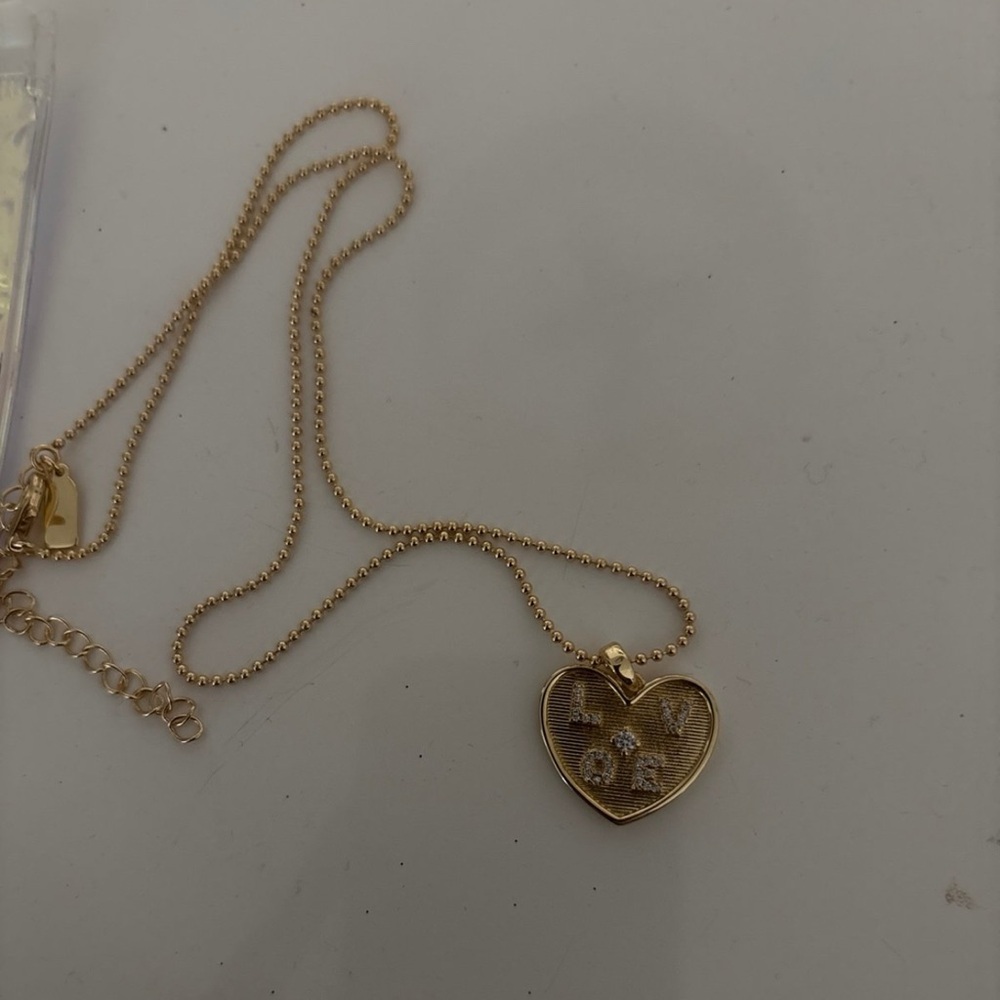 Electric Picks Gold Heart Necklace